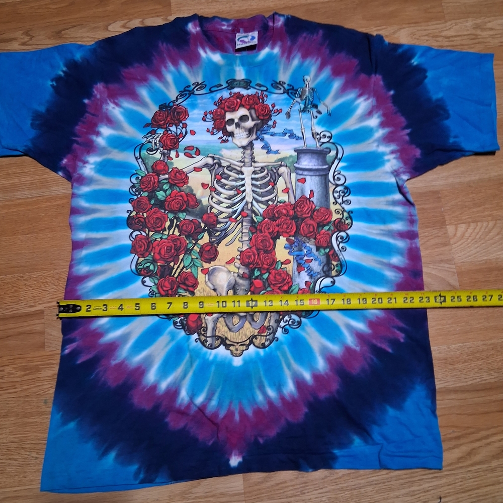 Liquid Blue Purple and Blue Tie-Dye Grateful Dead  T-Shirt Made In Usa Sz XL - Picture 3 of 12